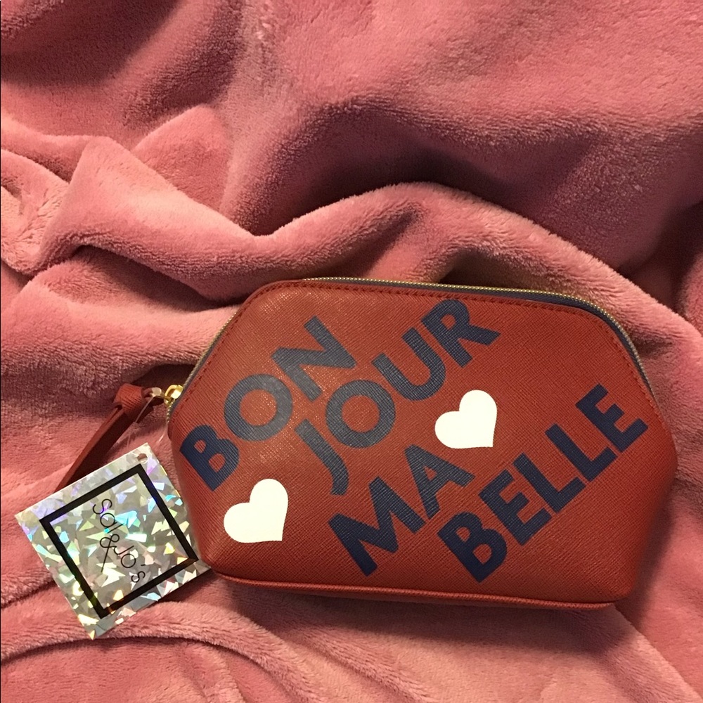 NWT Sal & Jo zippered cosmetic pouch/clutch